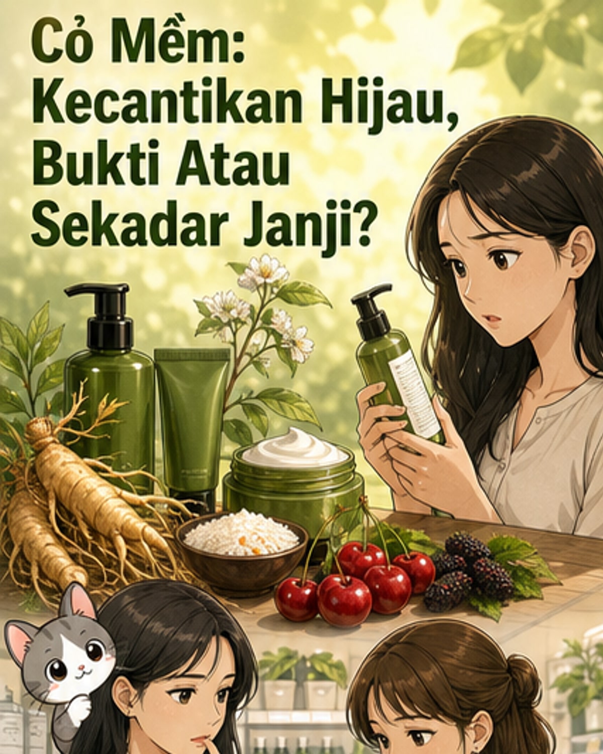 Kosmetik hijau yang selamat dan lestari