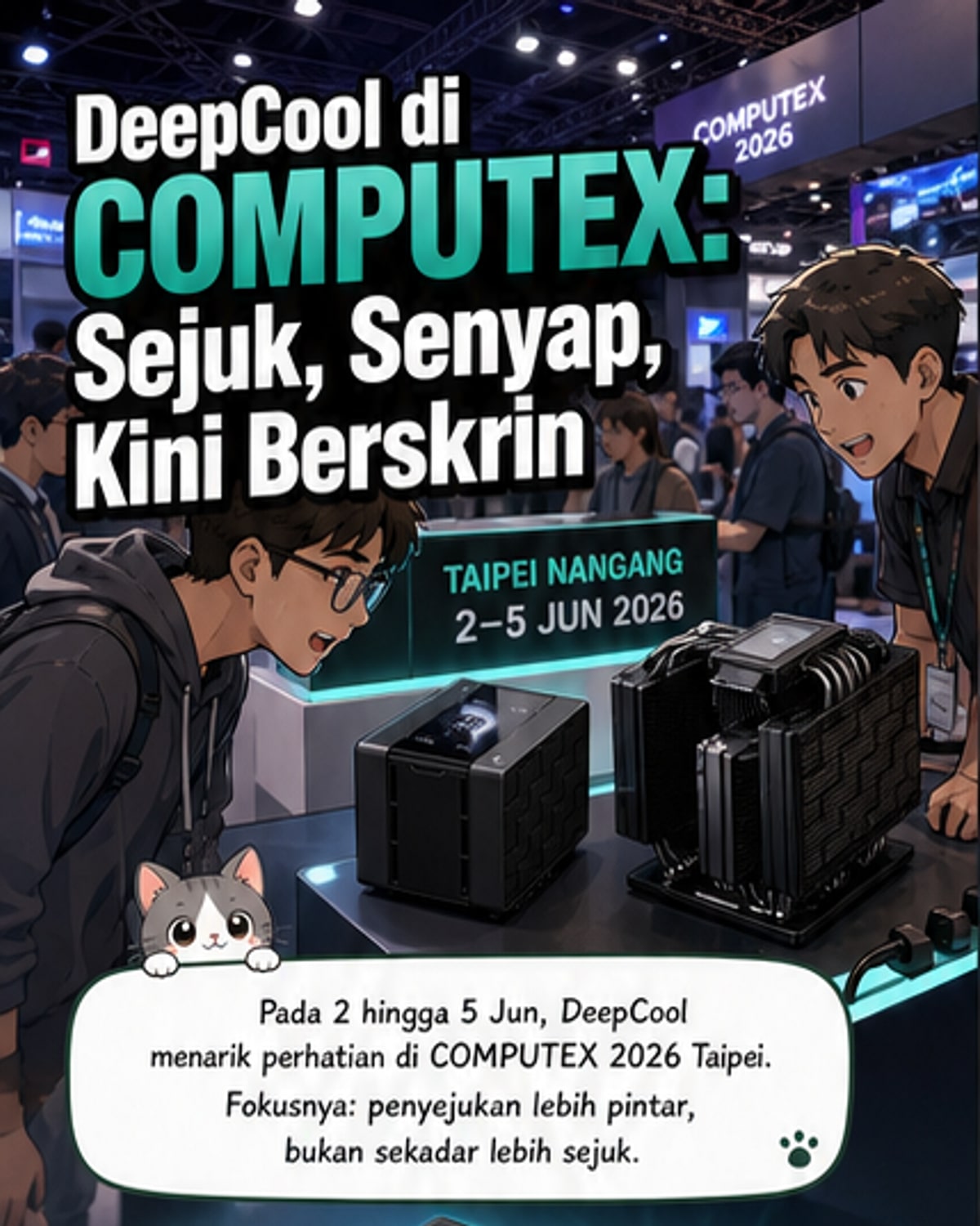 DeepCool lancar penyejuk dengan skrin melengkung