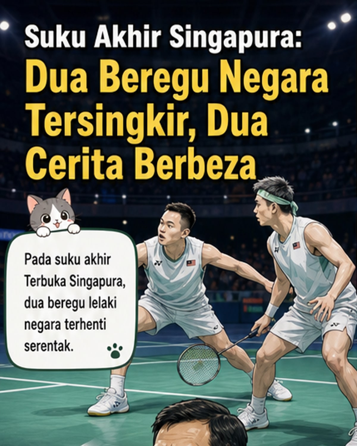 Dua beregu Malaysia tewas di suku akhir Singapura