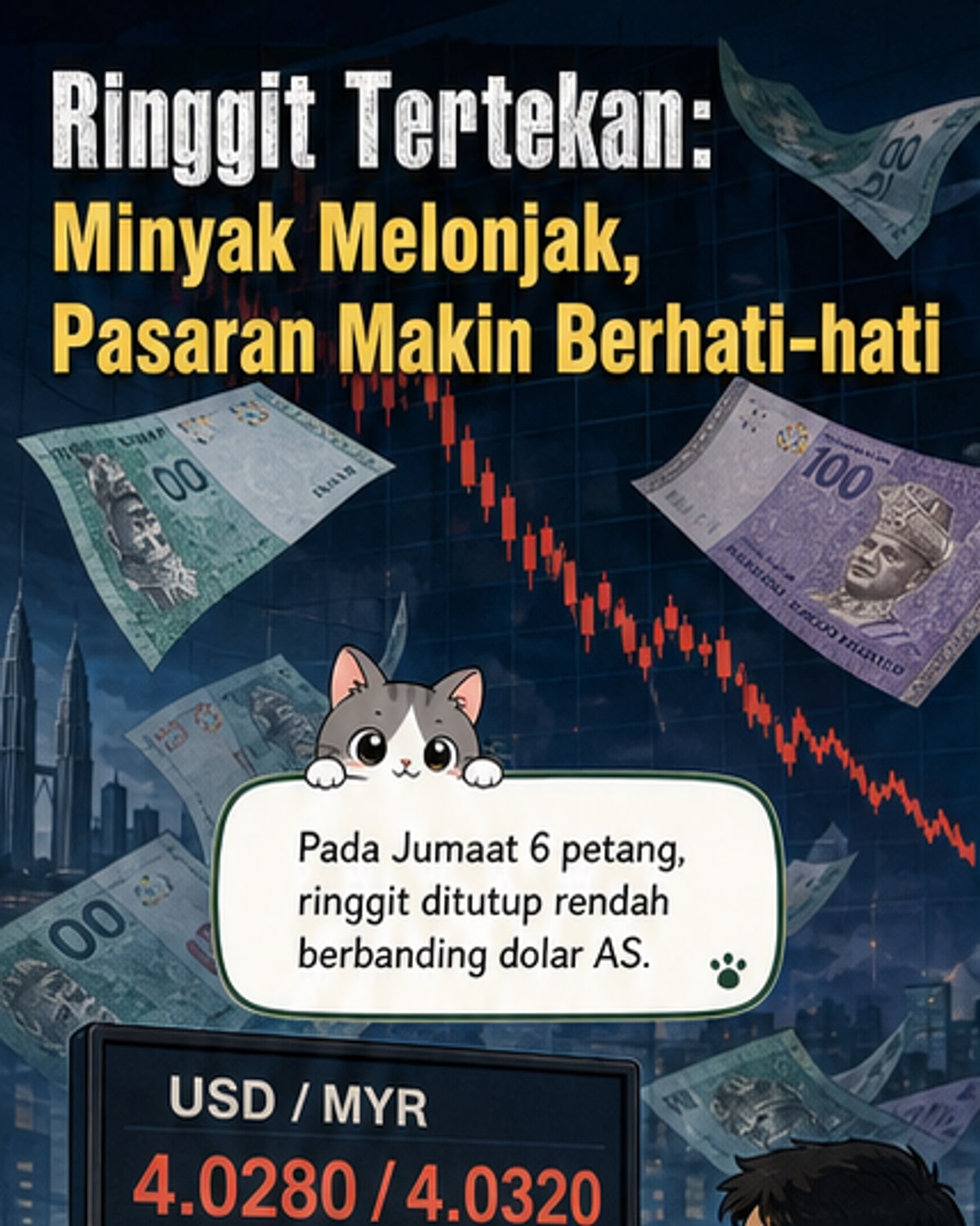Ringgit jatuh berbanding dolar AS