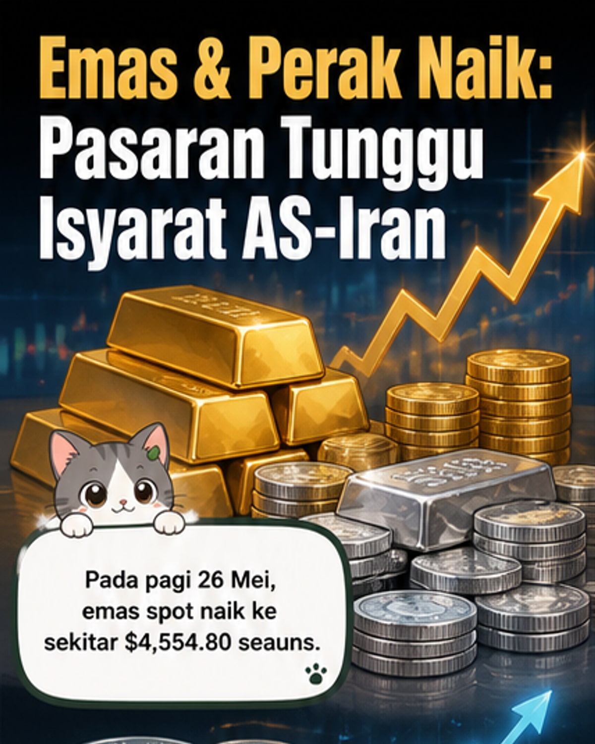 Emas dan perak melonjak pagi ini