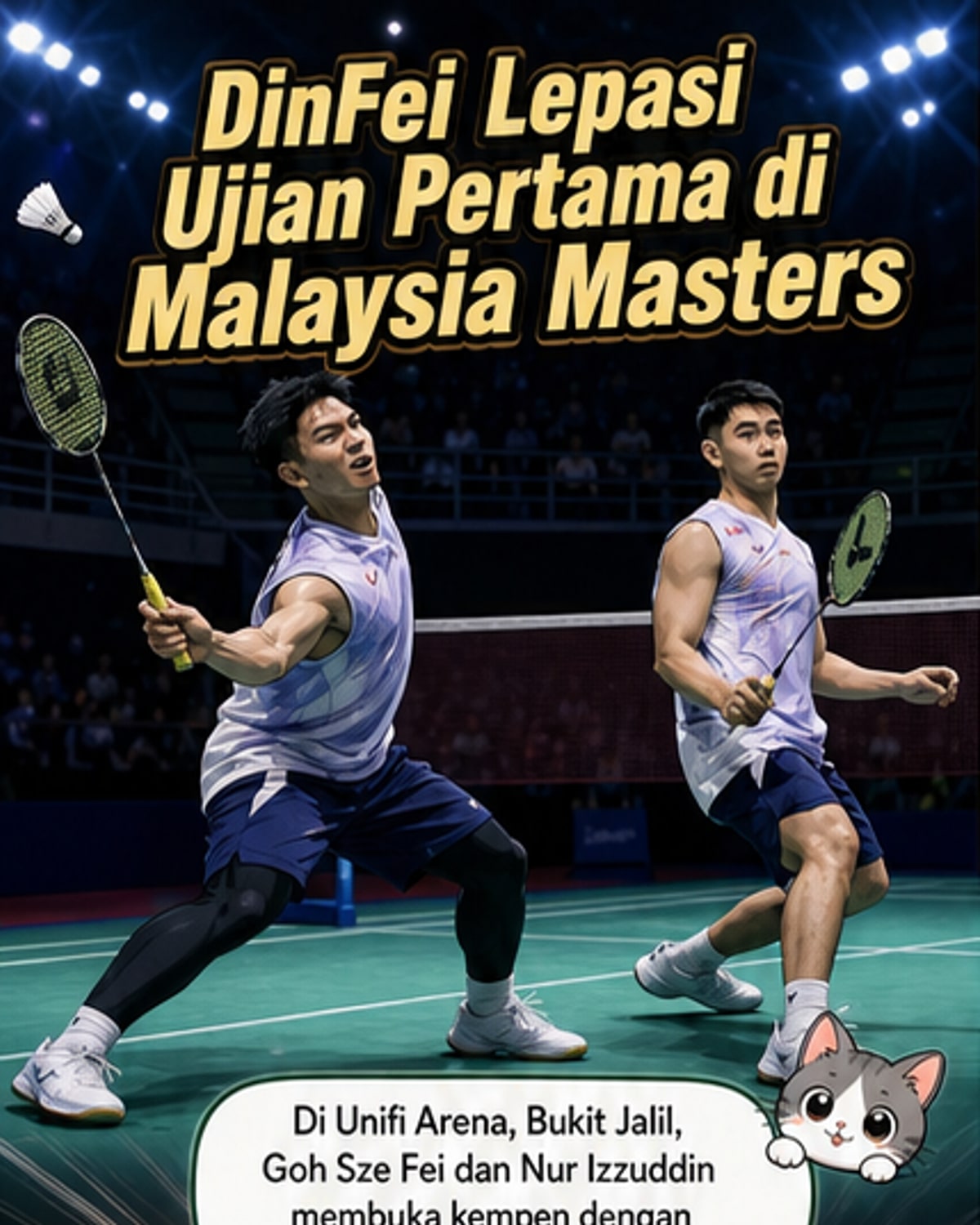 DinFei menang, ke pusingan kedua