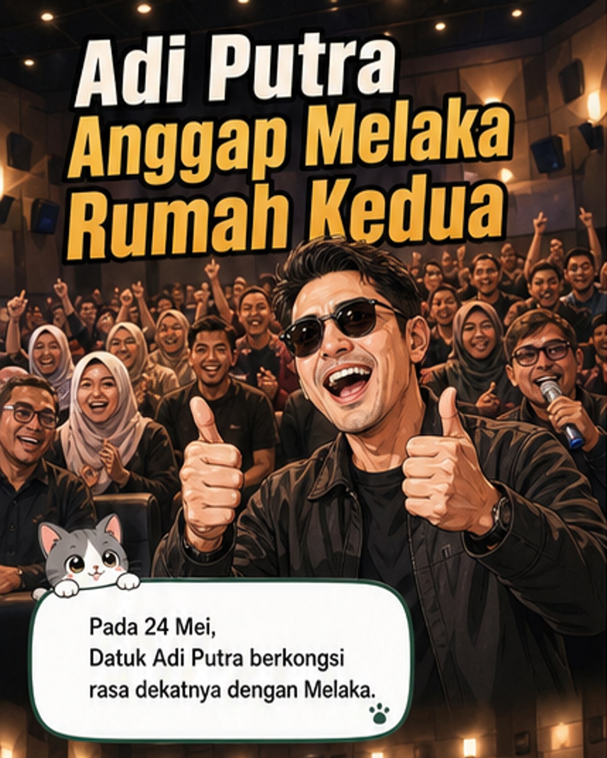 Adi Putra anggap Melaka sebagai rumah kedua