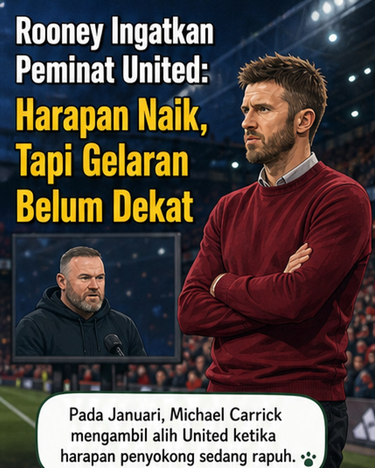 Rooney Nasihat Penyokong MU Jangan Terlalu Berharap