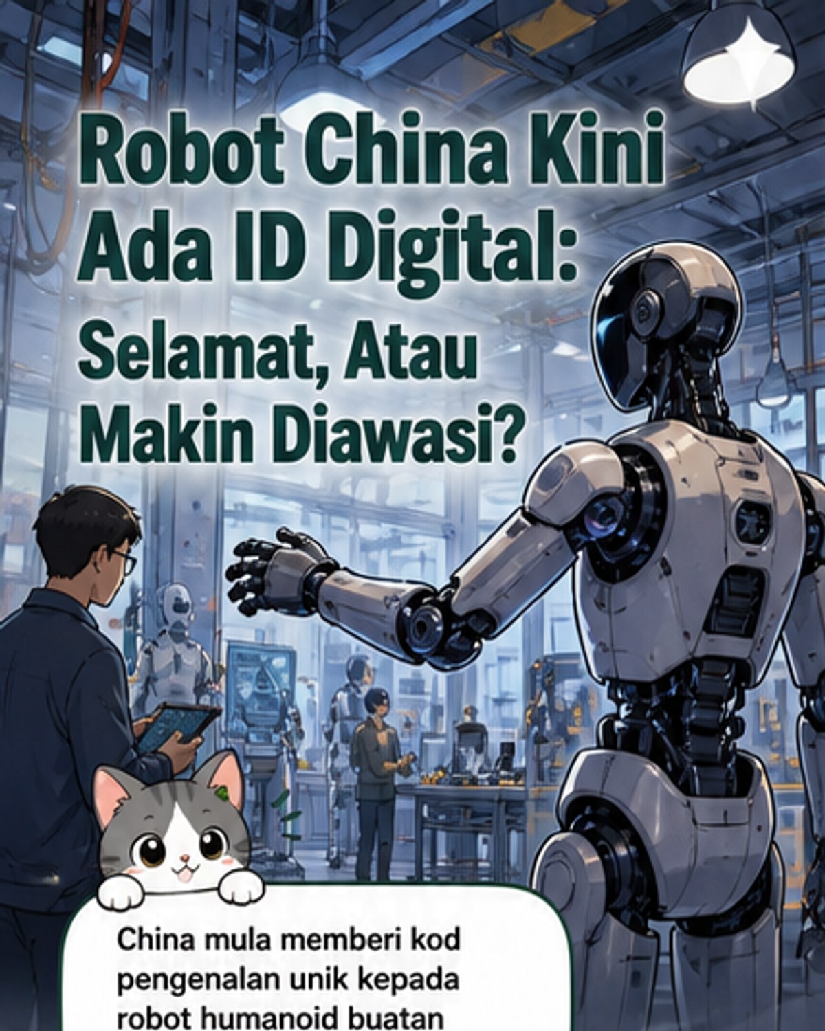 Robot humanoid China kini ada kad pengenalan digital