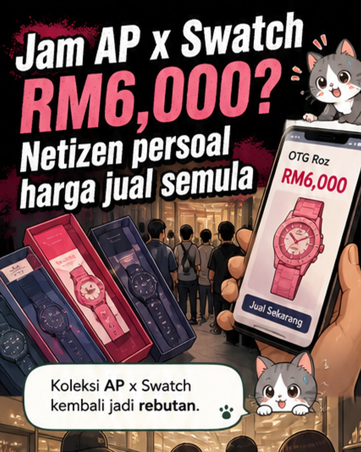 Jam AP x Swatch Dijual Semula Hingga RM6,000