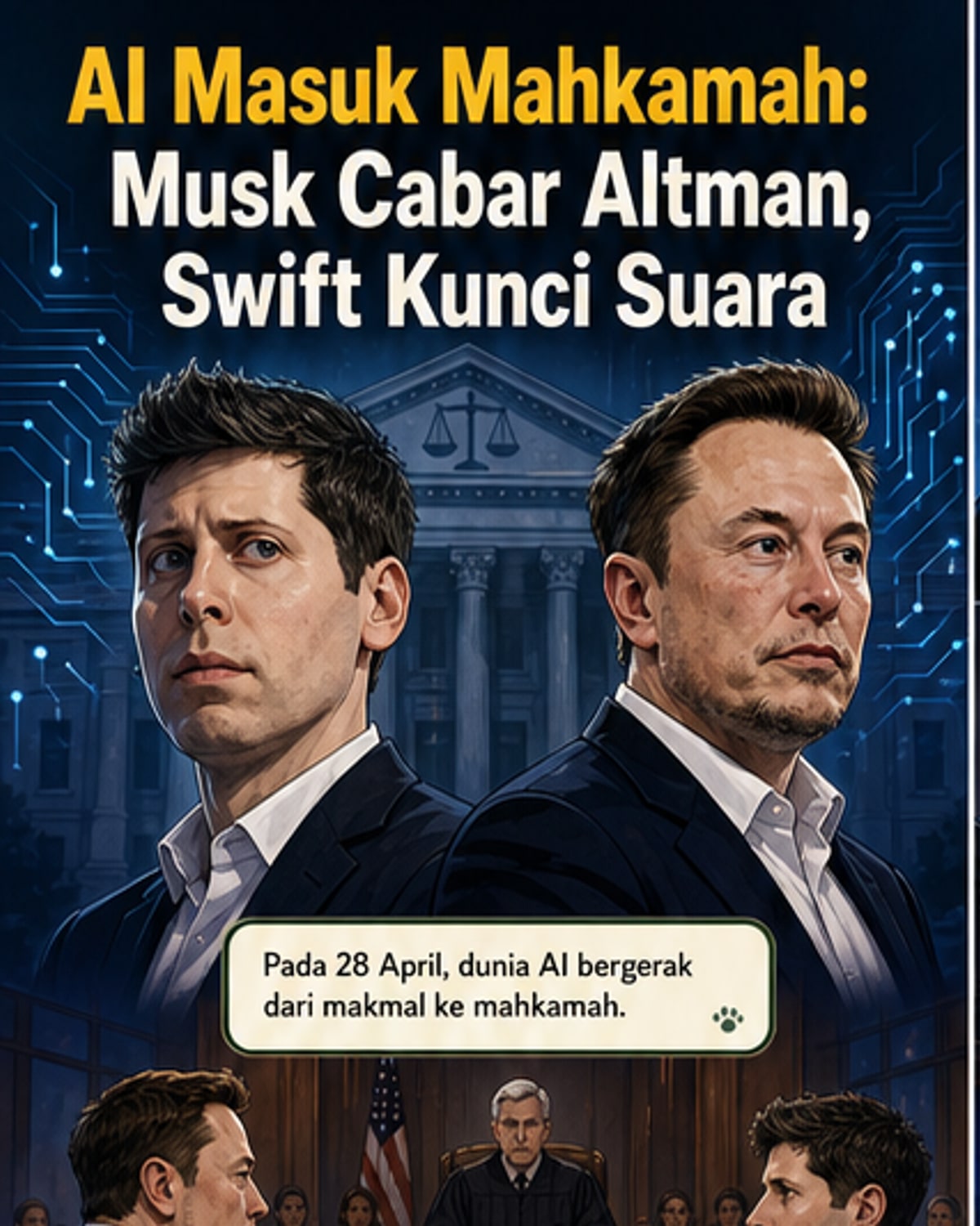 Musk saman OpenAI, Swift daftar suara