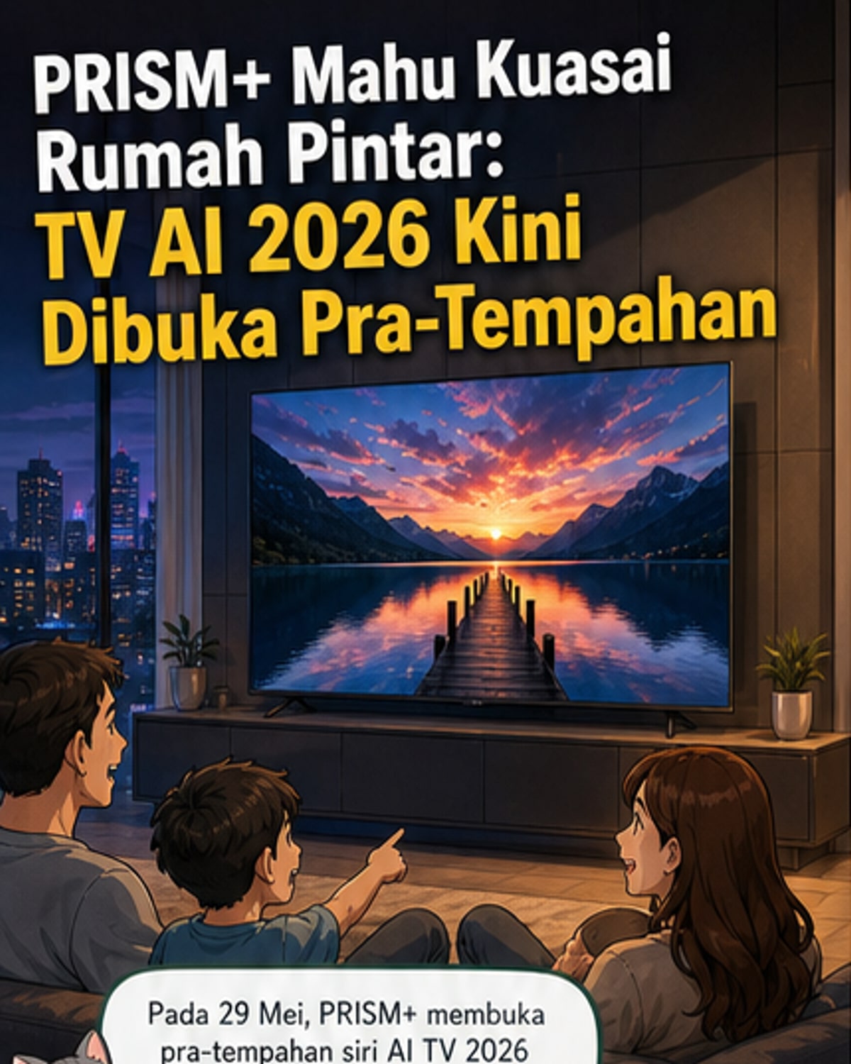 PRISM+ Luncurkan TV Pintar & Robot Vacuum 2026