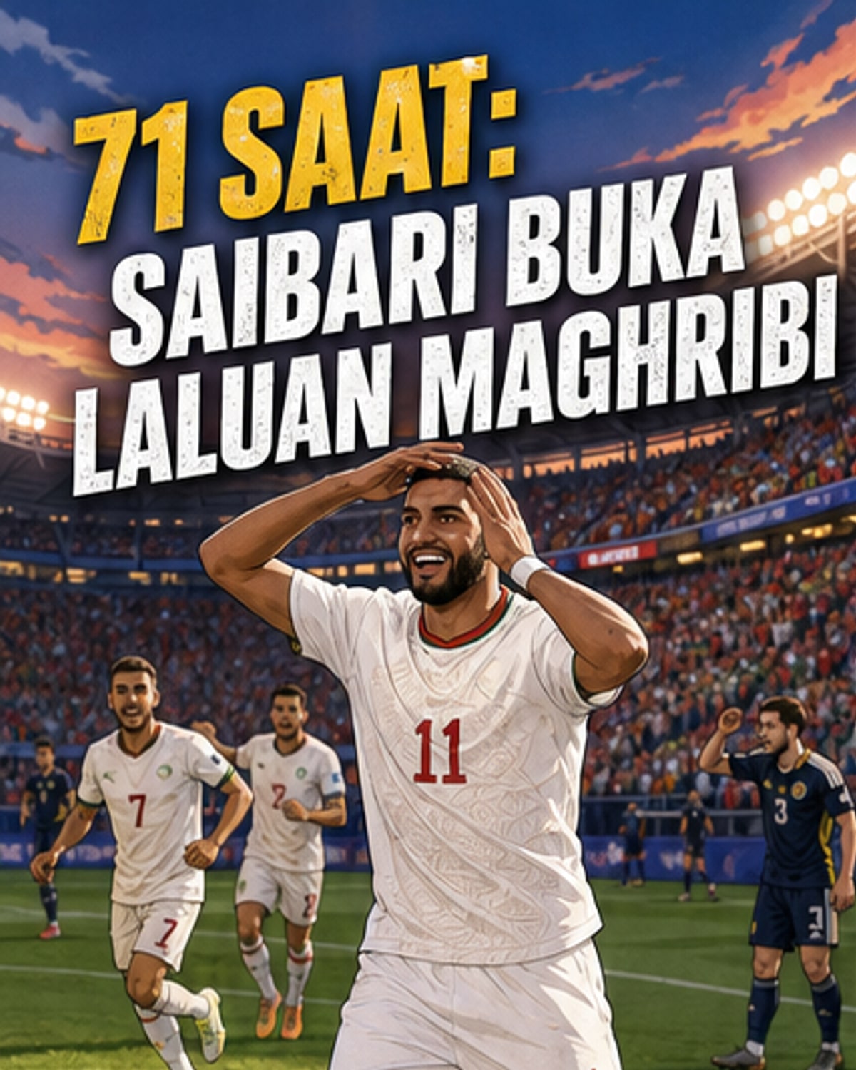 Gol 71 Saat Bawa Maghribi Hampiri Pusingan 32