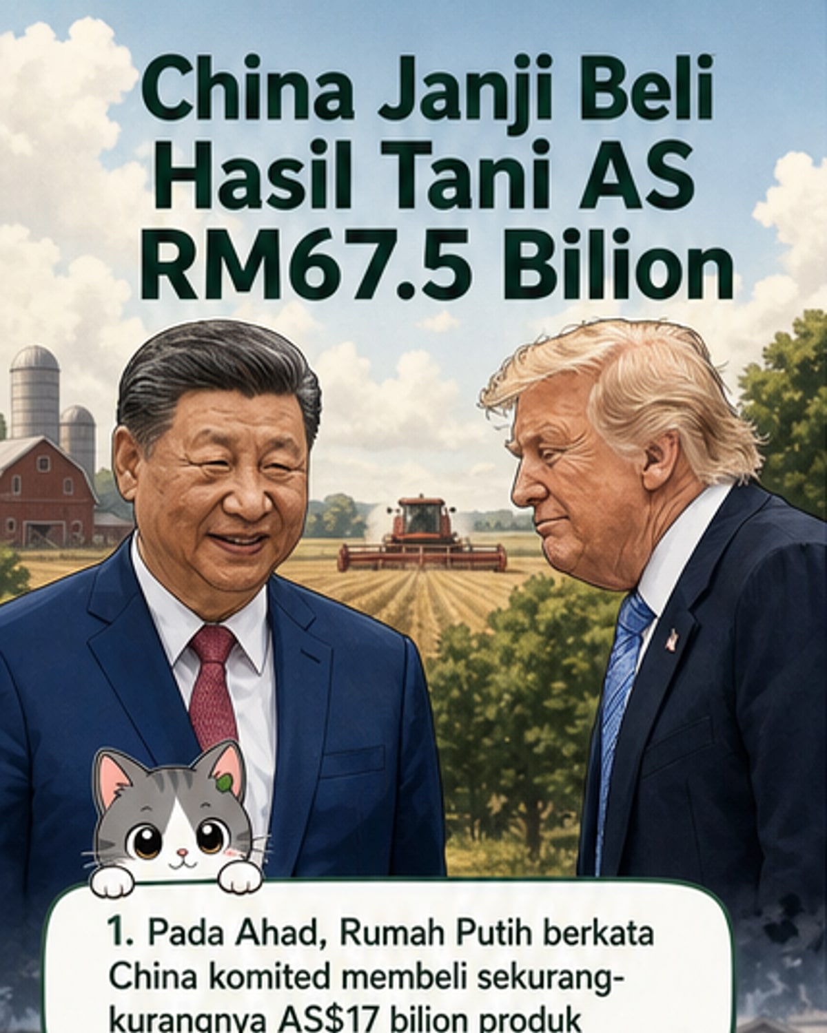 China beli RM67.5 bilion produk pertanian AS