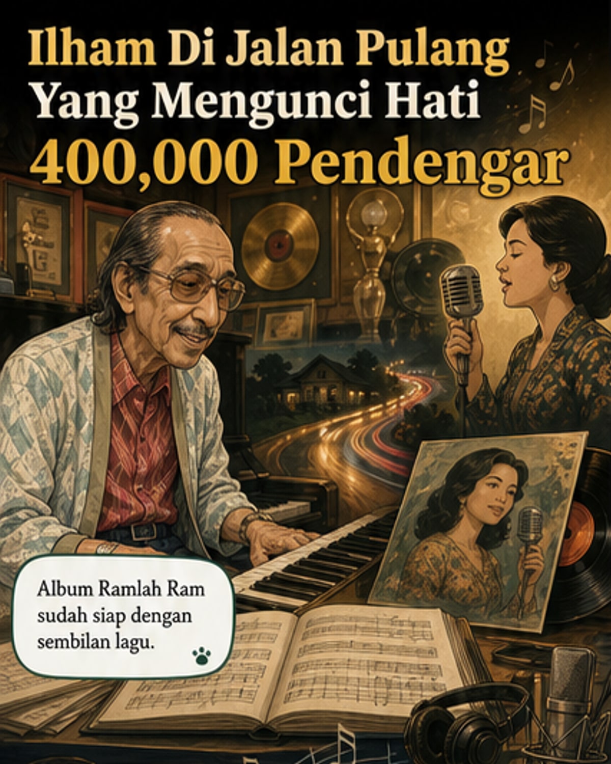 Ilham terakhir cipta lagu ikonik