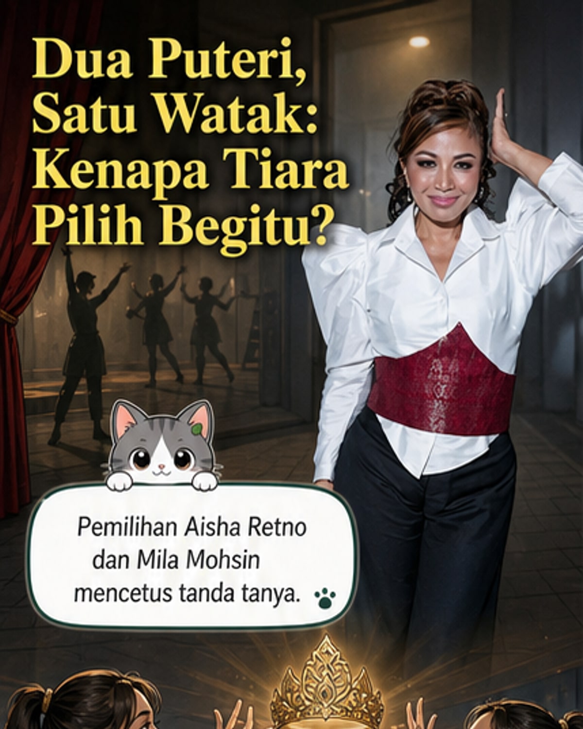 Dua pelakon, satu watak Puteri