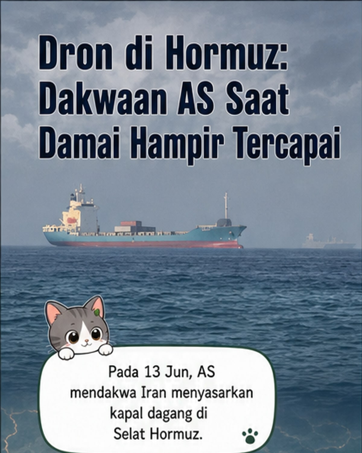 AS dakwa Iran serang kapal di Selat Hormuz