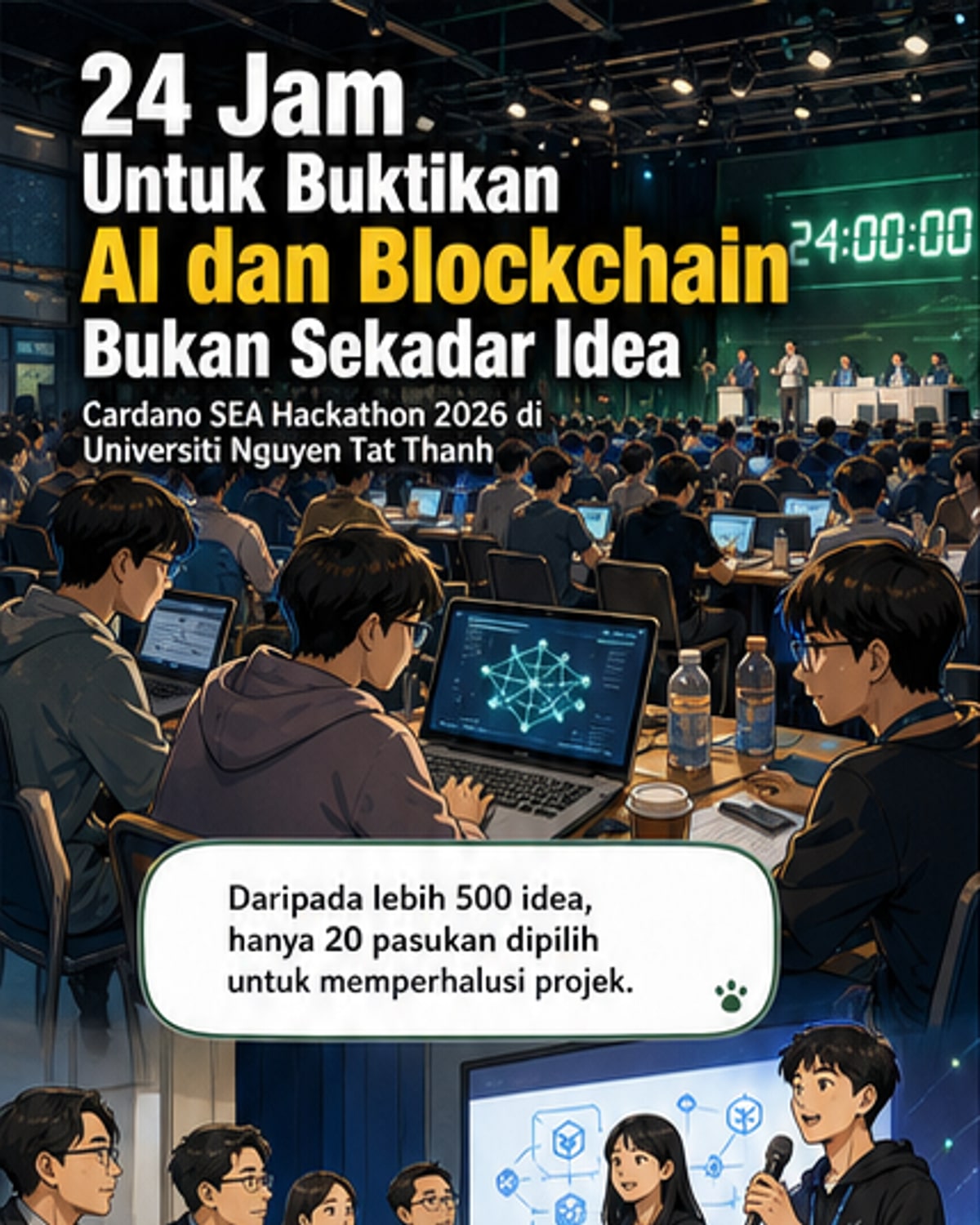 Pelajar cipta penyelesaian AI & blockchain dalam 24 jam