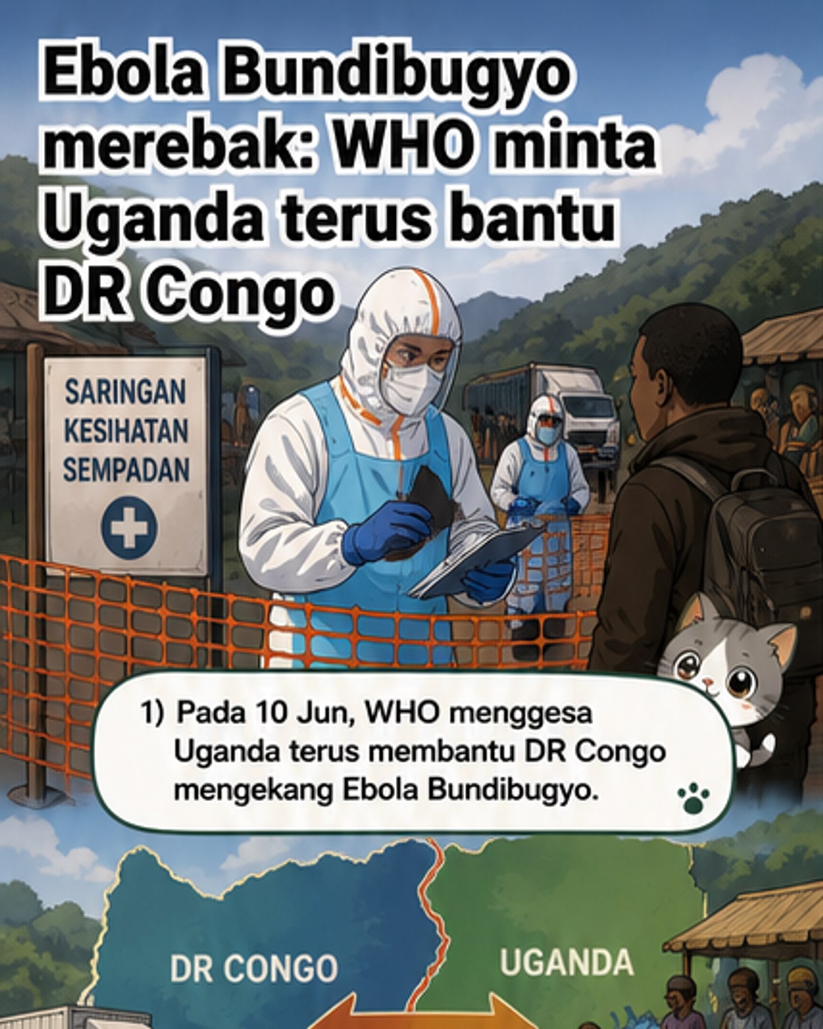 WHO Minta Uganda Terus Bantu Congo Lawan Ebola