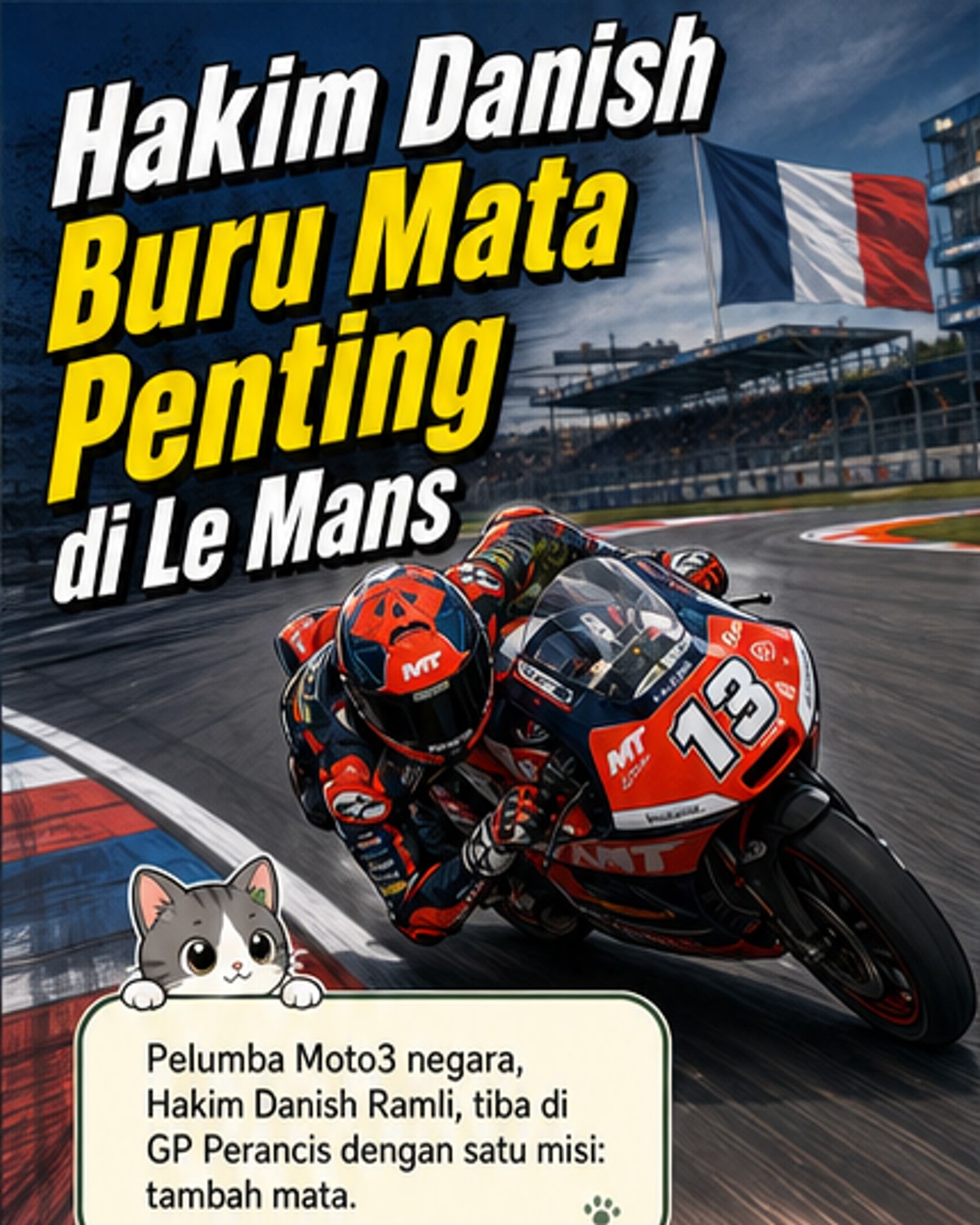 Hakim Danish kejar mata di Le Mans