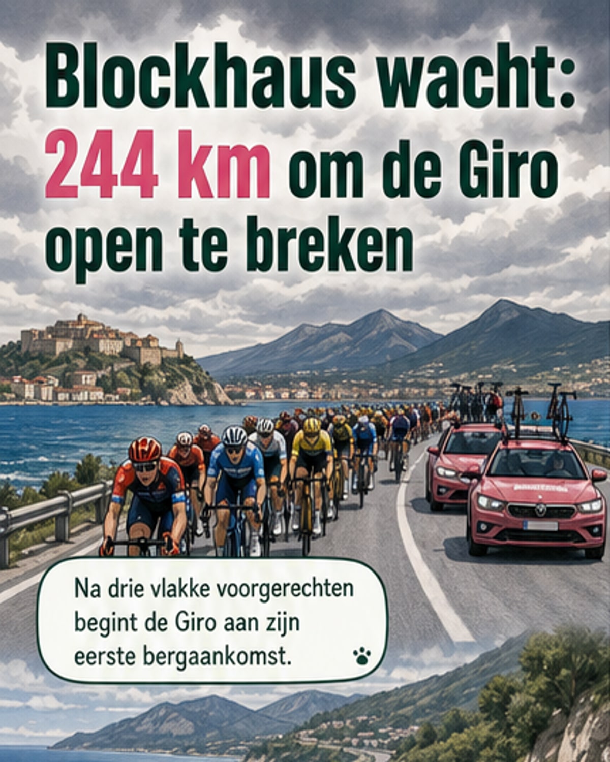 Vijfvluchters met Milan op weg naar Blockhaus