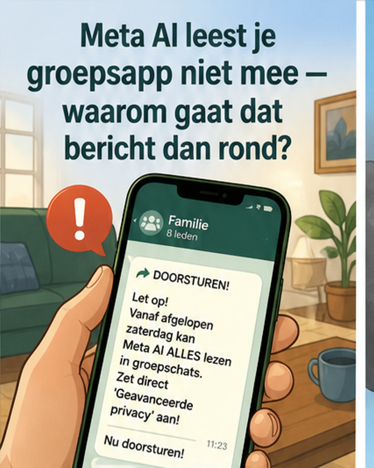 Kettingbericht over Meta AI in WhatsApp klopt niet