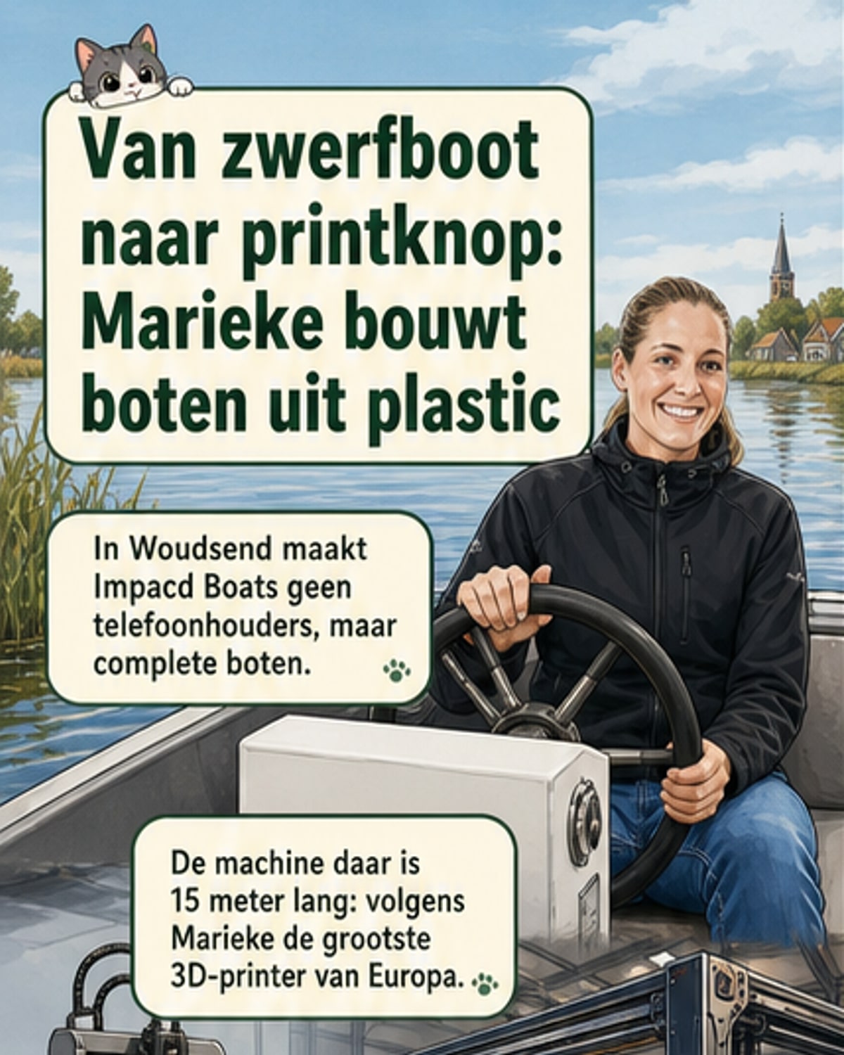 De grootste 3D-printer van Europa maakt boten