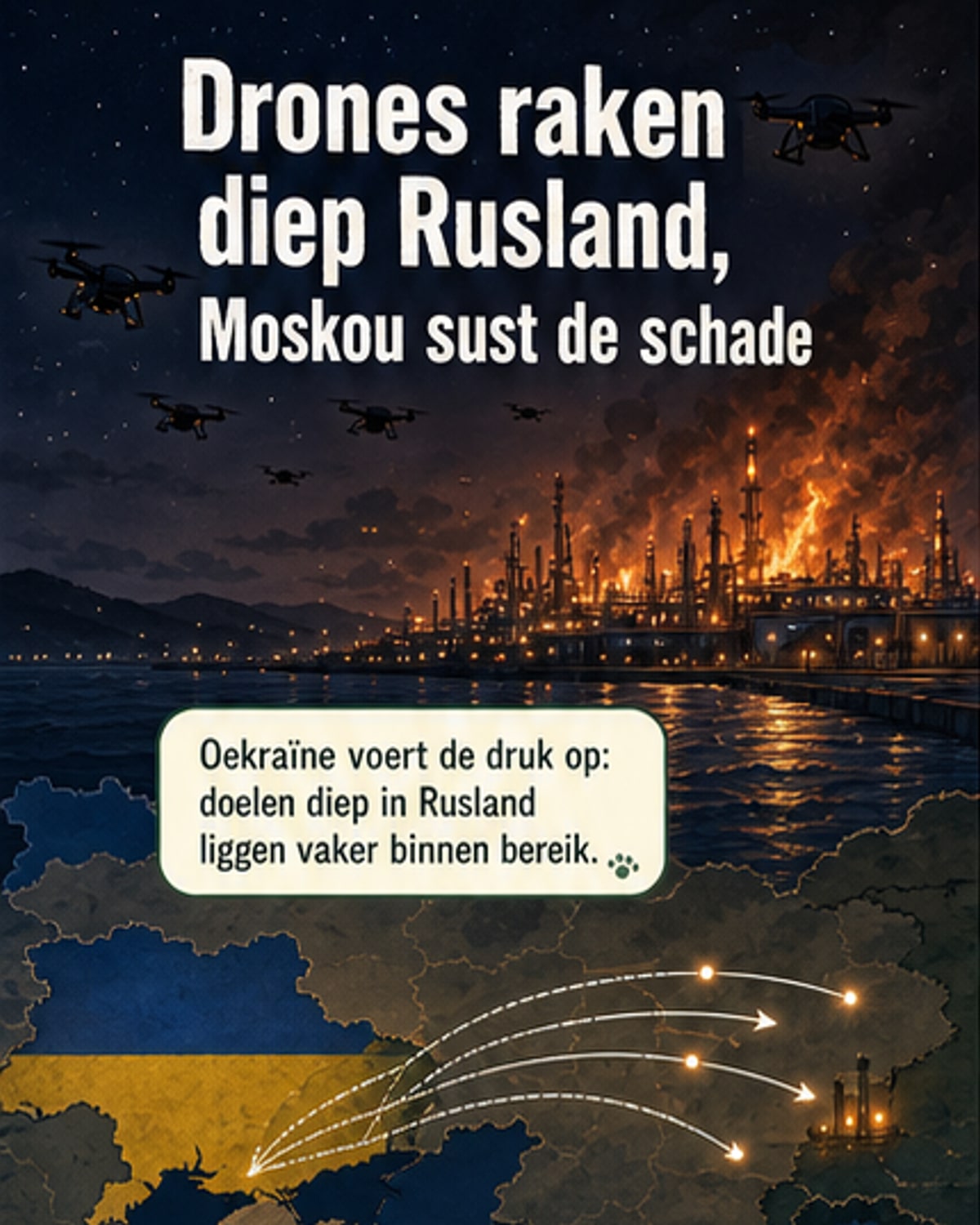 Oekraïne dringt diep Rusland binnen met drones
