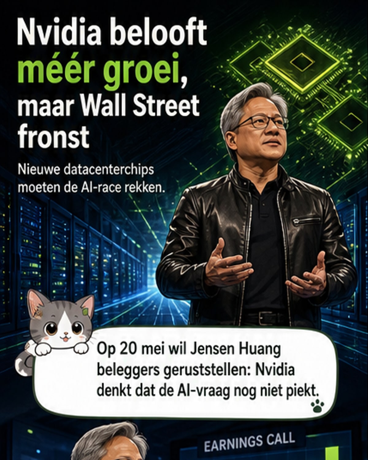 Nvidia zet in op nieuwe datacenterchips