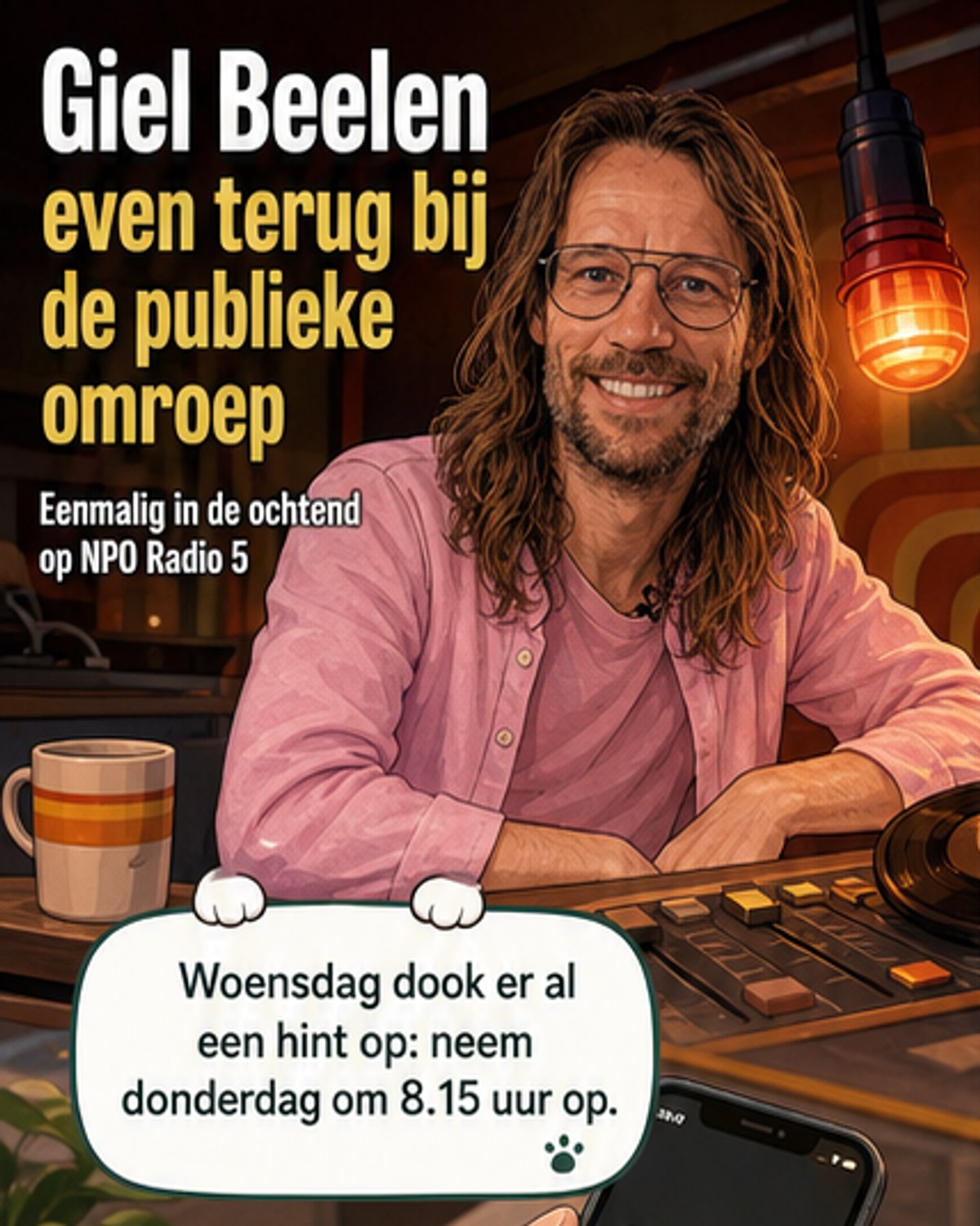 Giel Beelen verrast met ochtendshow
