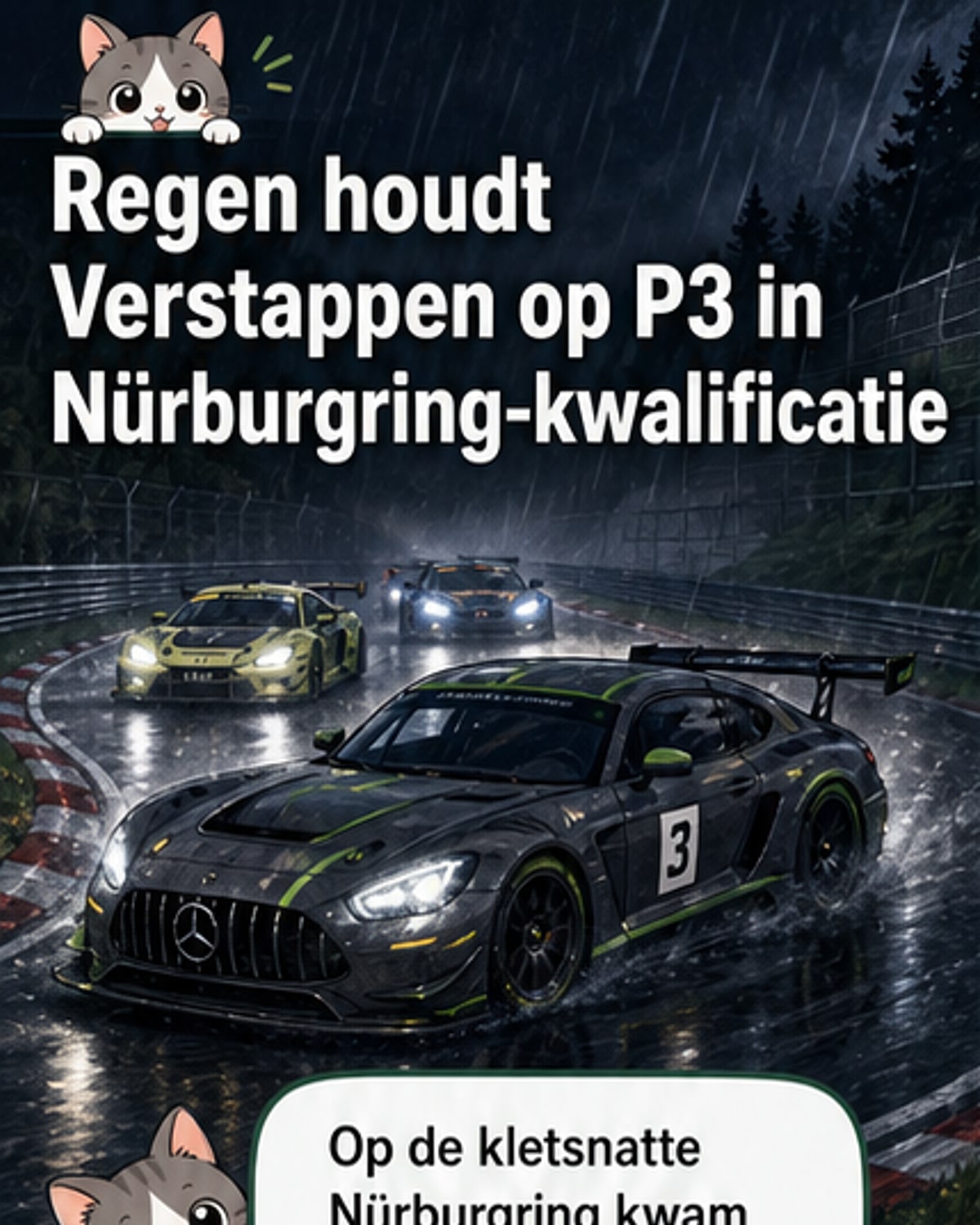 Max Verstappen op derde tijd bij Nürburgring