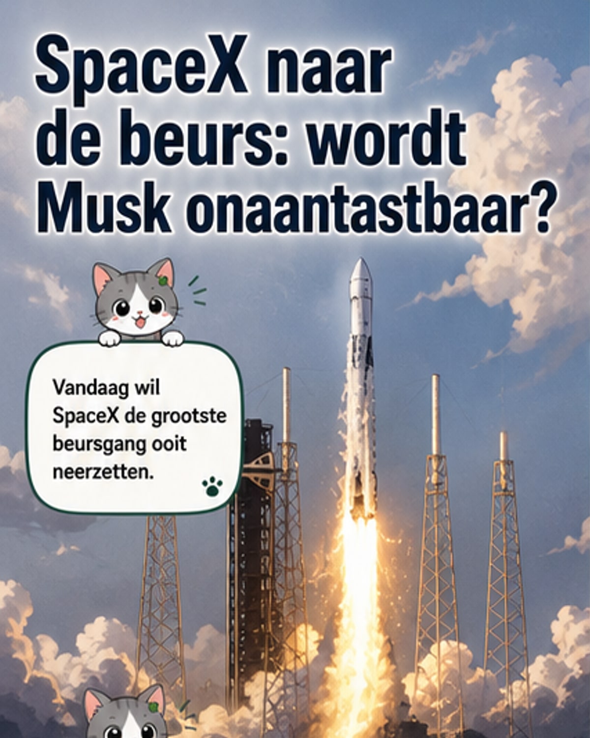 SpaceX naar beurs: macht voor Musk
