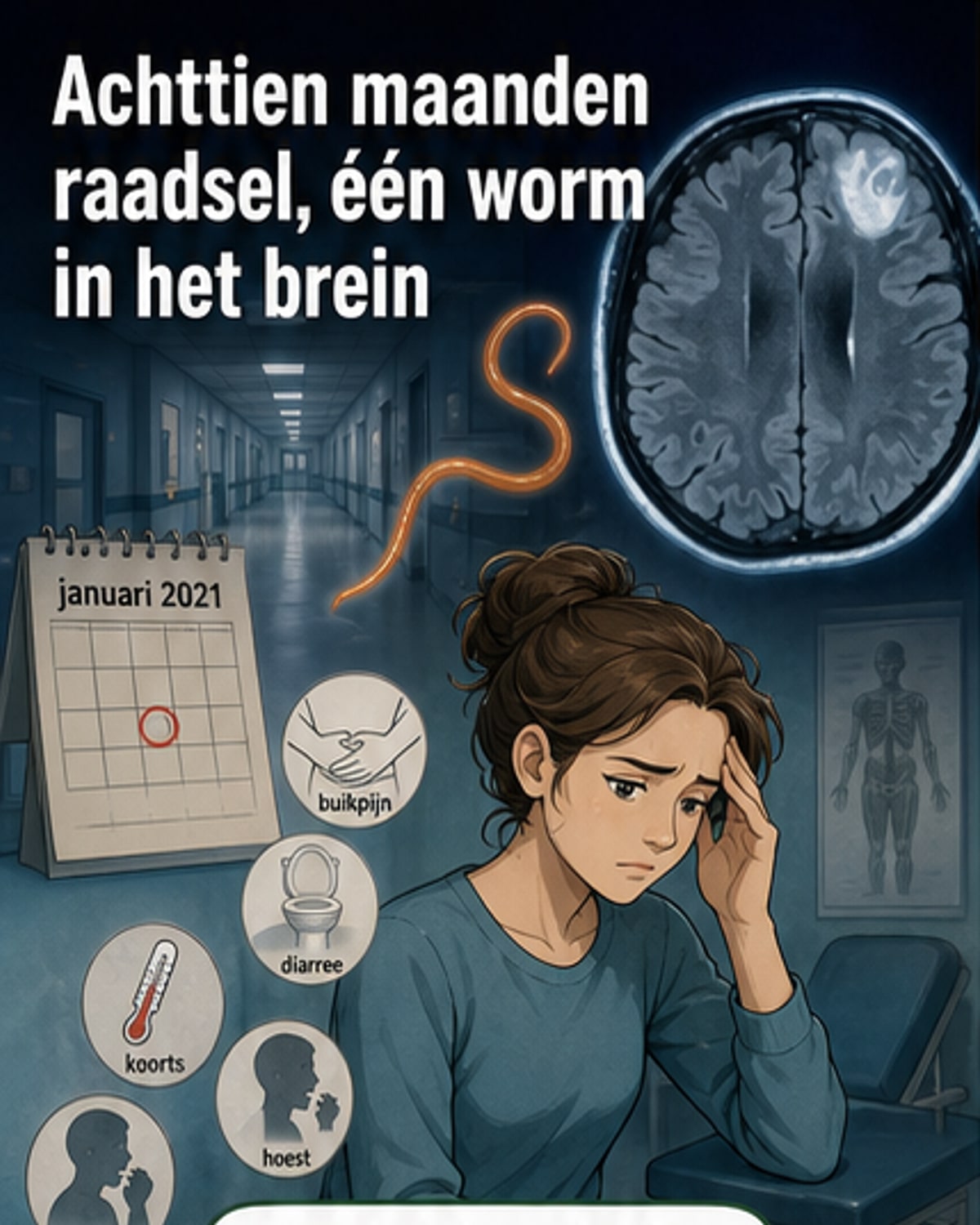 Eerste mens met slangparasiet in hersenen