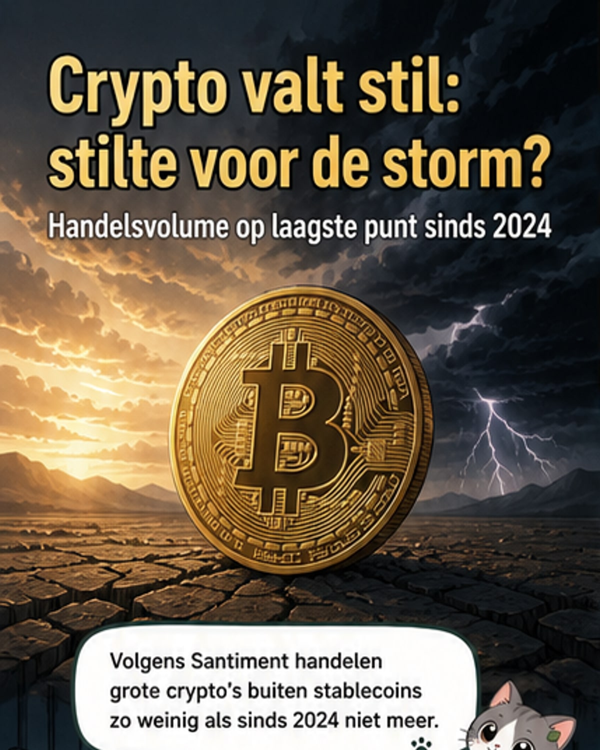 Crypto-handelsvolume op laagste niveau
