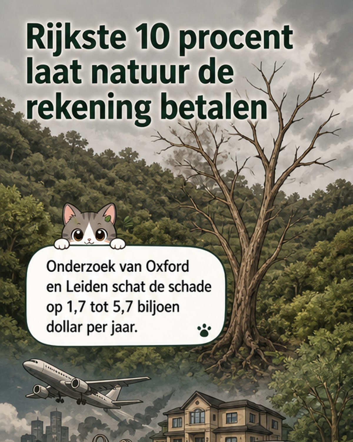 Rijkste 10% veroorzaakt miljarden aan ecologische schade