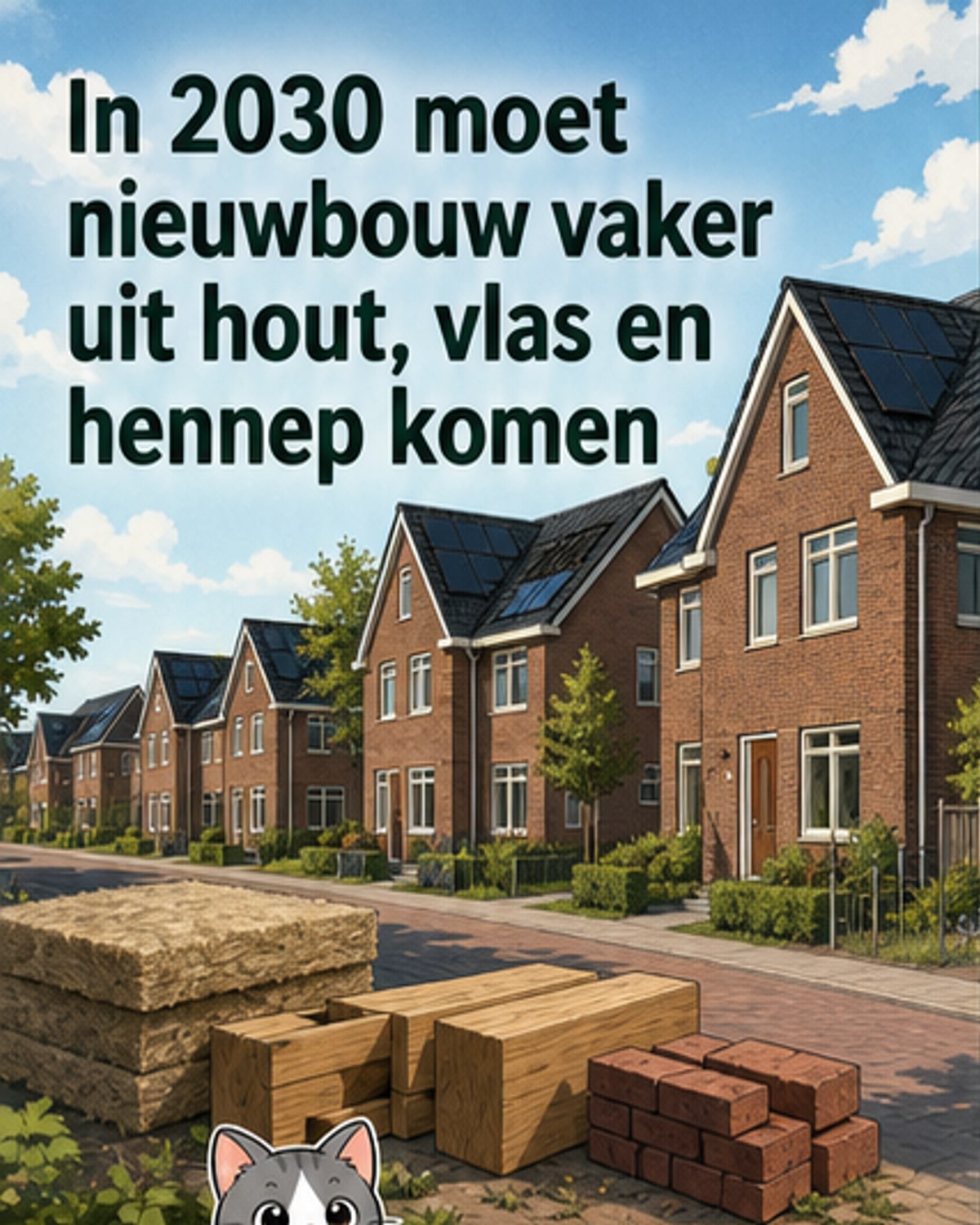 30% van nieuwbouw in 2030 biobased