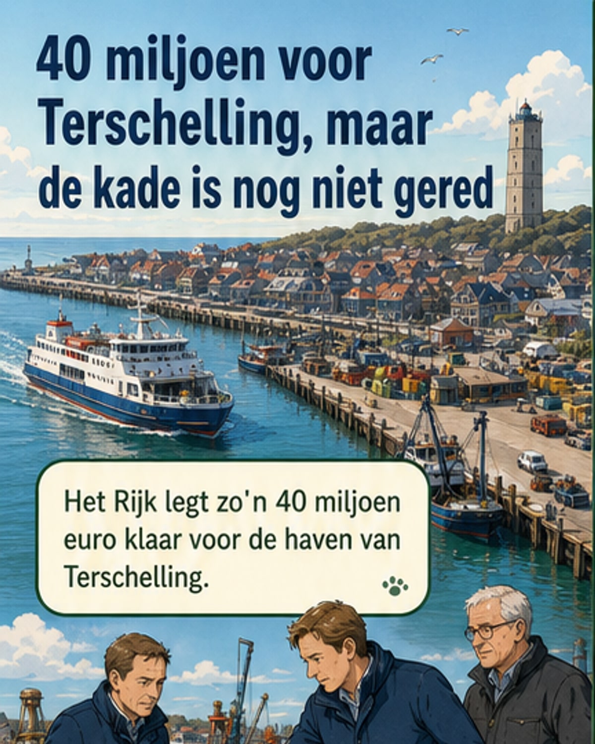 40 miljoen voor haven Terschelling