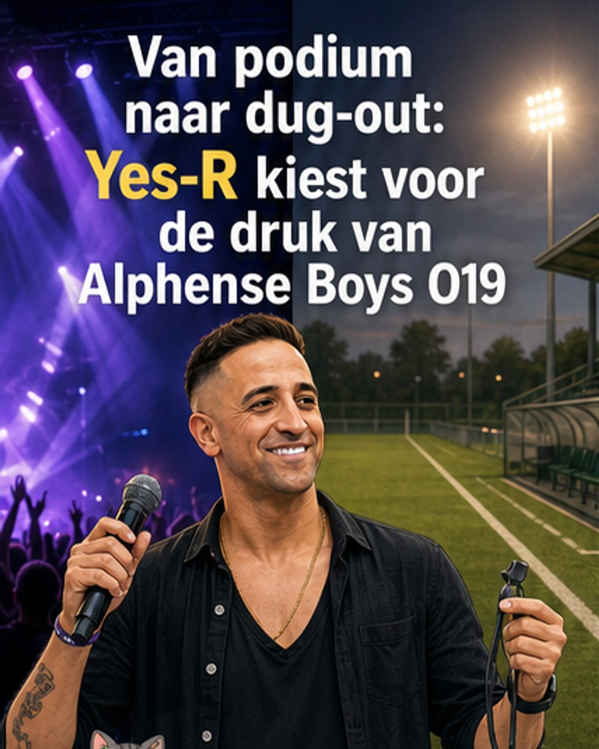 Yes-R stapte van muziek naar jeugdvoetbal