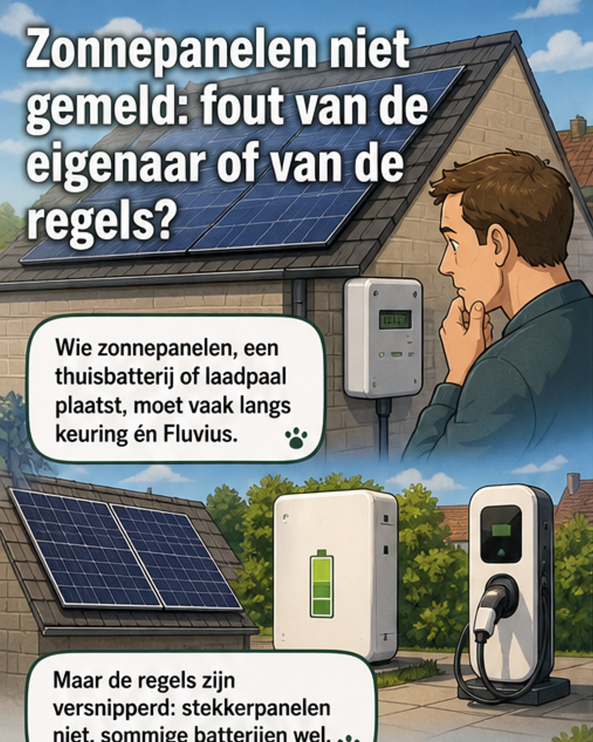 Zonnepanelen niet gemeld? Boete dreigt