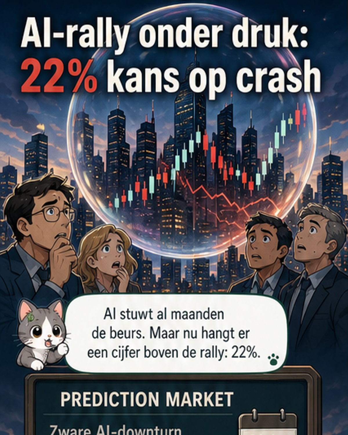 22% kans op AI-crash: te riskant voor beleggers?