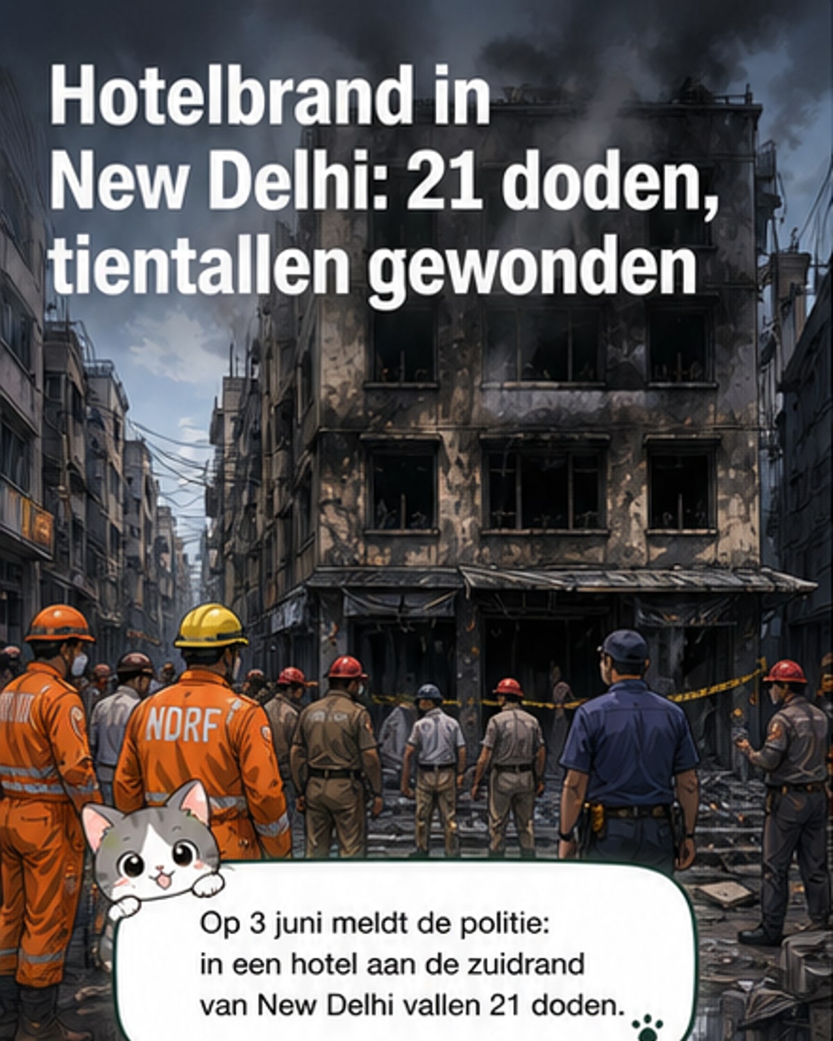 21 doden bij hotelbrand New Delhi