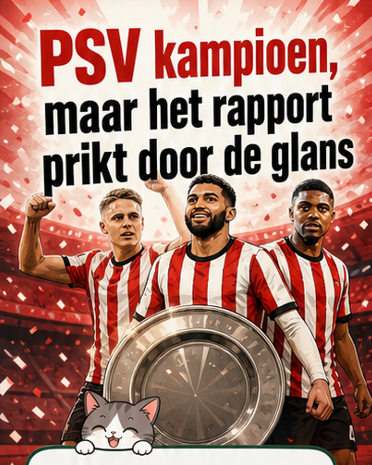 PSV kampioen, maar mis treble en Champions League