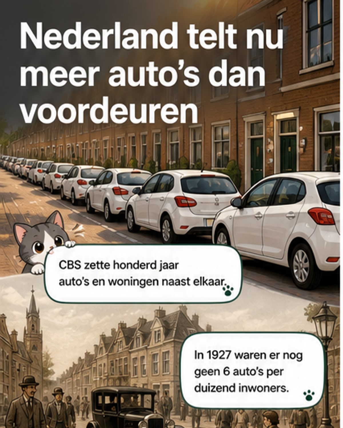 Meer auto’s dan huizen in Nederland