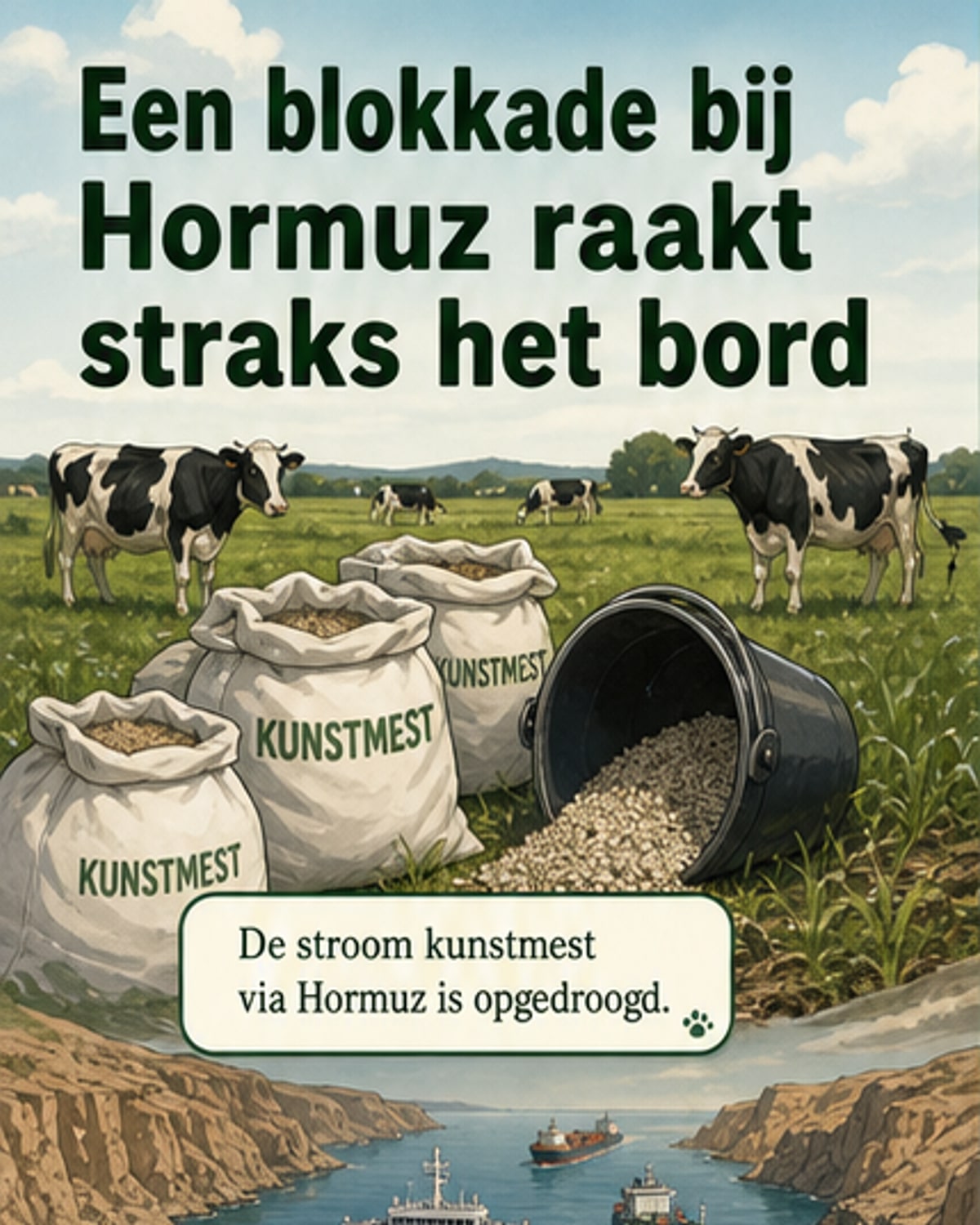 Hormuz-blokkade zet voedselvoorziening op scherp