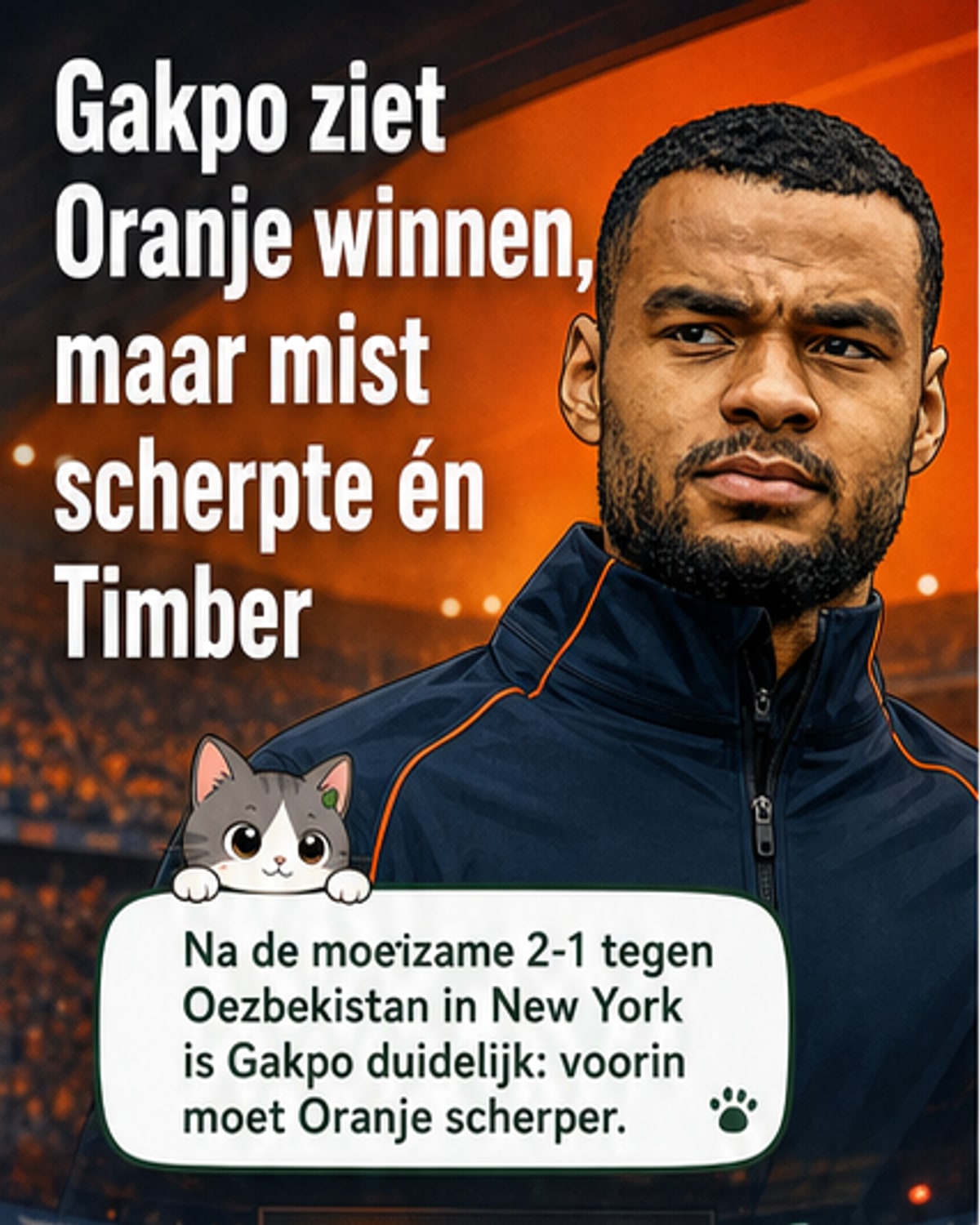 Gakpo: 'Aderlating door afwezigheid Timber'