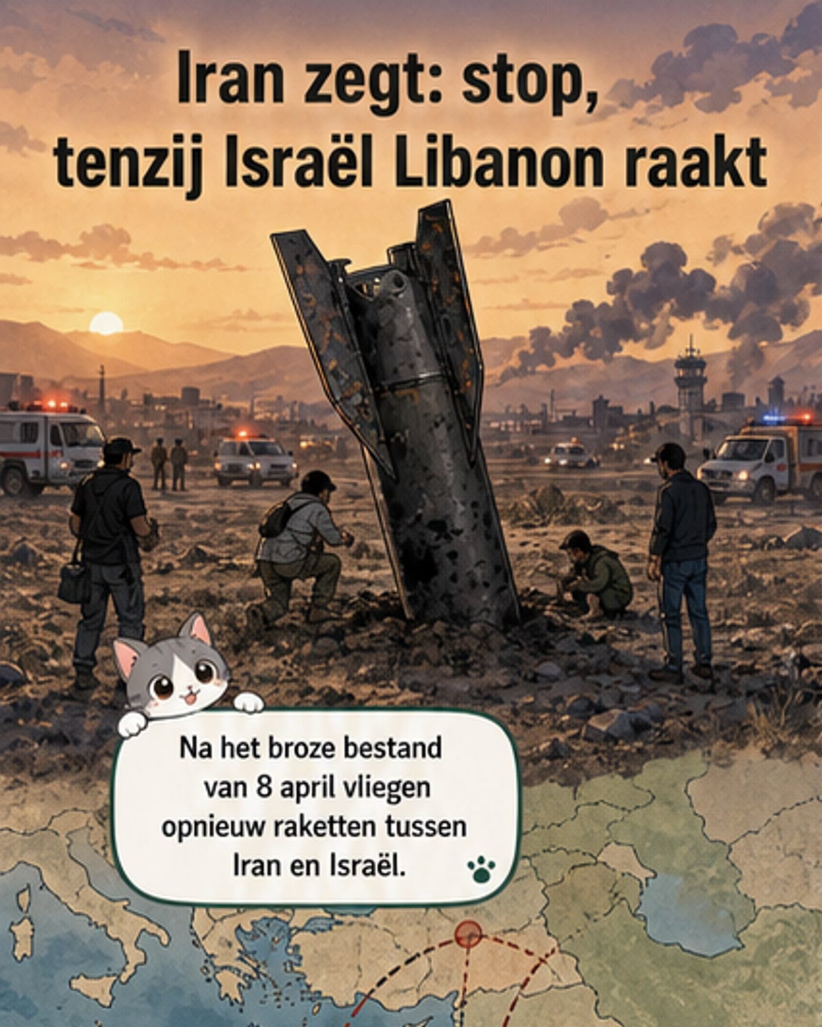 Iran stopt aanvallen op Israël