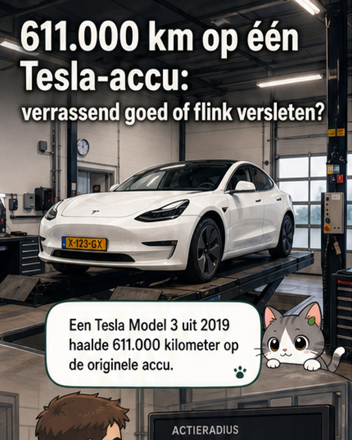 Tesla-accu na 611.000 km