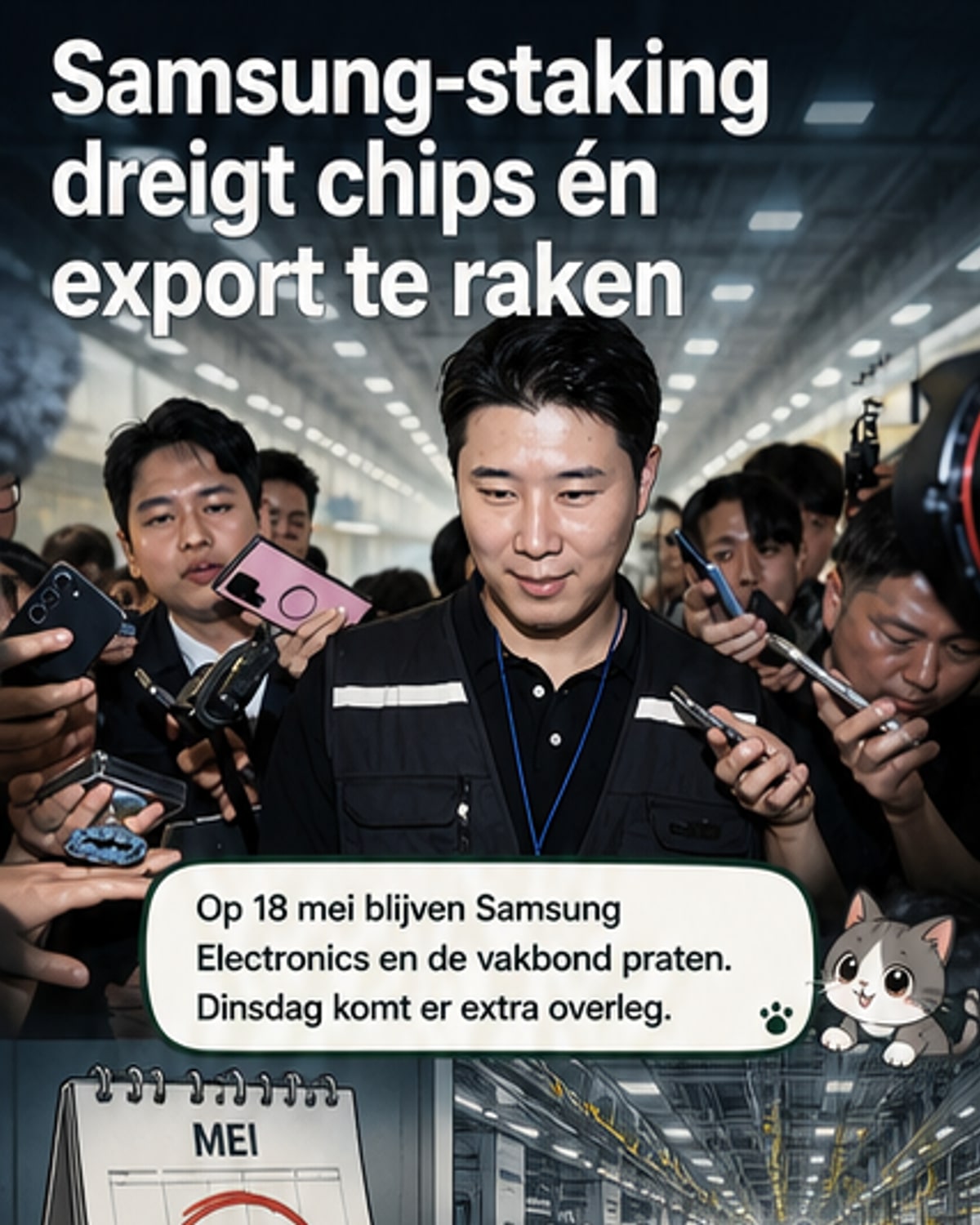 Samsung en vakbond proberen staking te voorkomen