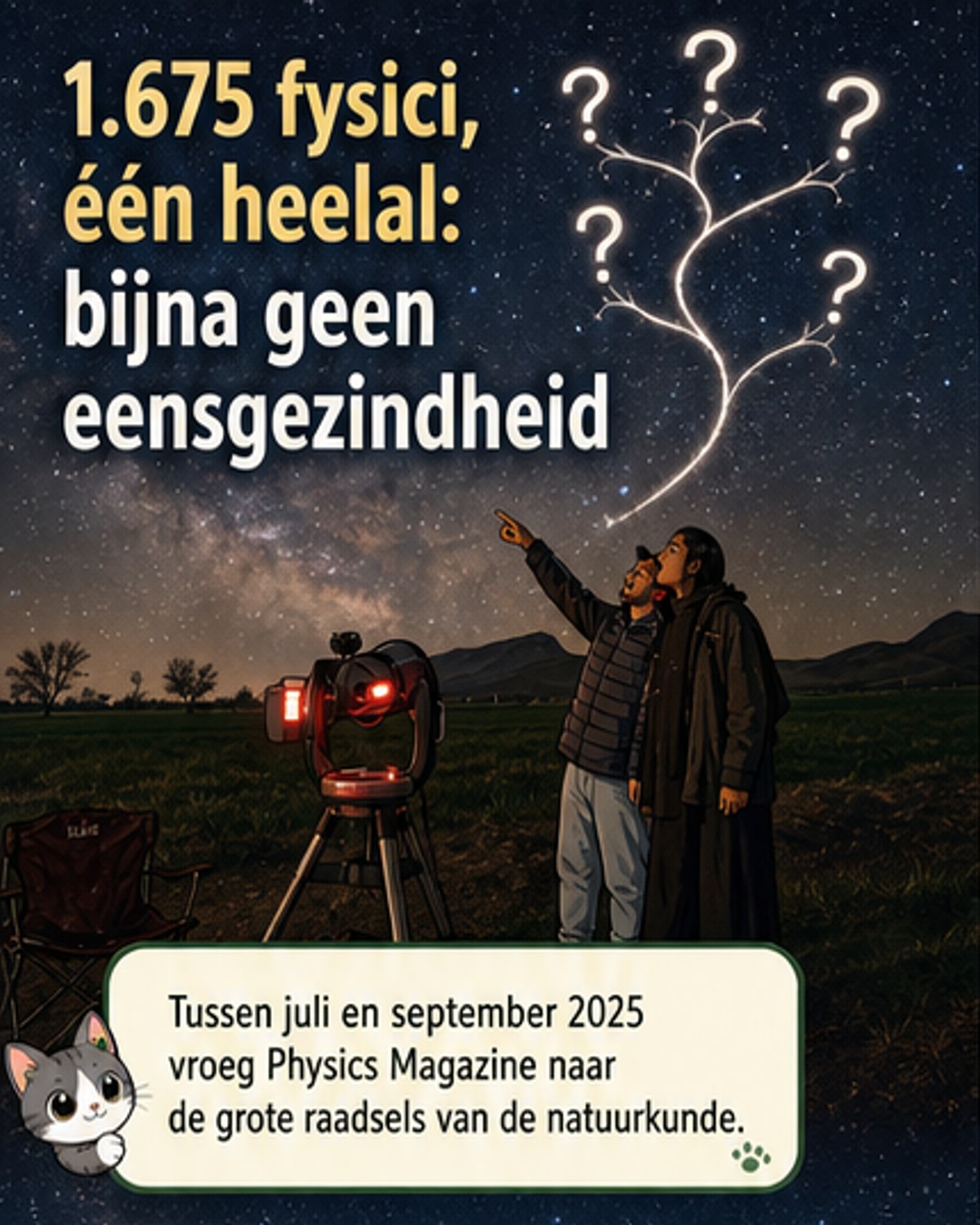 Fysici zijn het over bijna niets eens