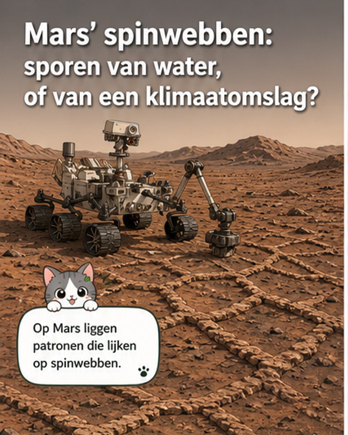 Wat zeggen de spinwebben op Mars over het klimaat?