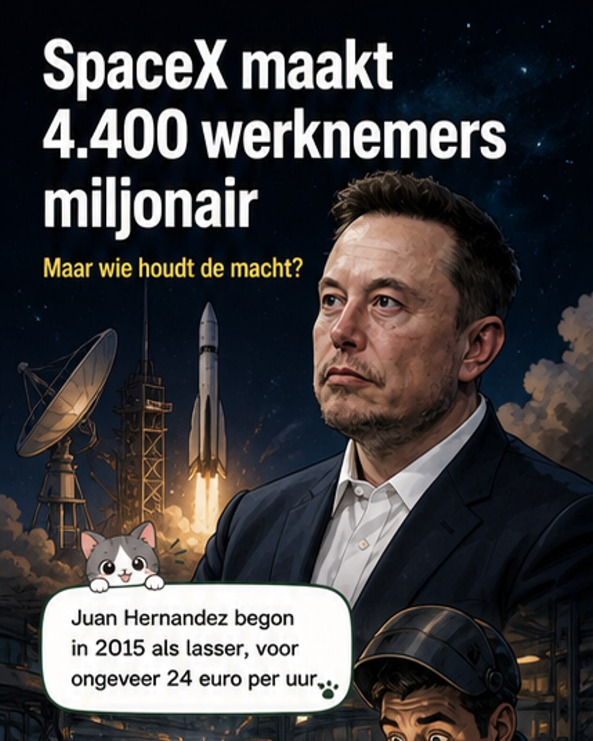SpaceX beursgang maakt 4.400 mensen miljonair
