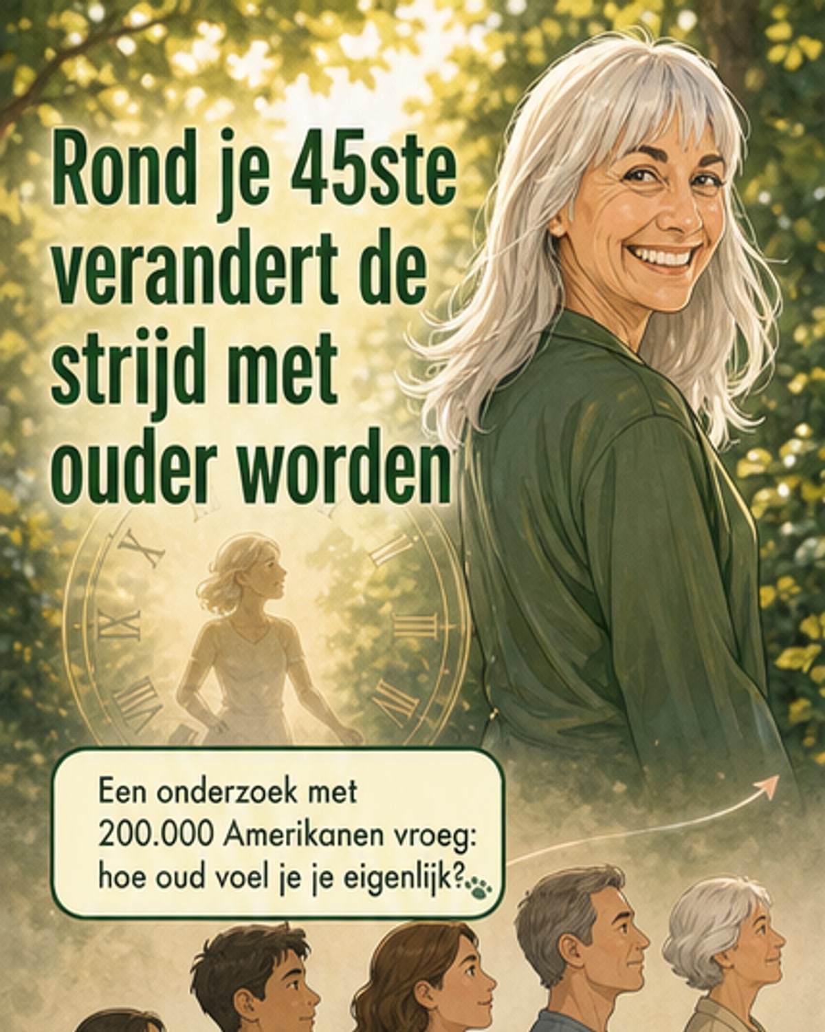 Op 45 verdwijnt de angst voor ouder worden