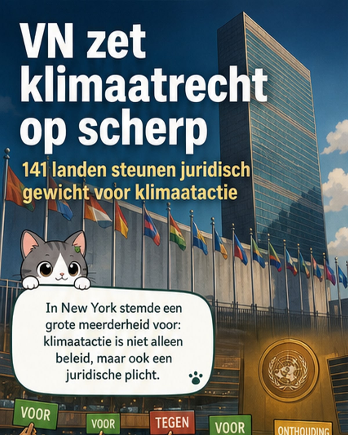 VN erkent klimaatverplichting als juridische plicht
