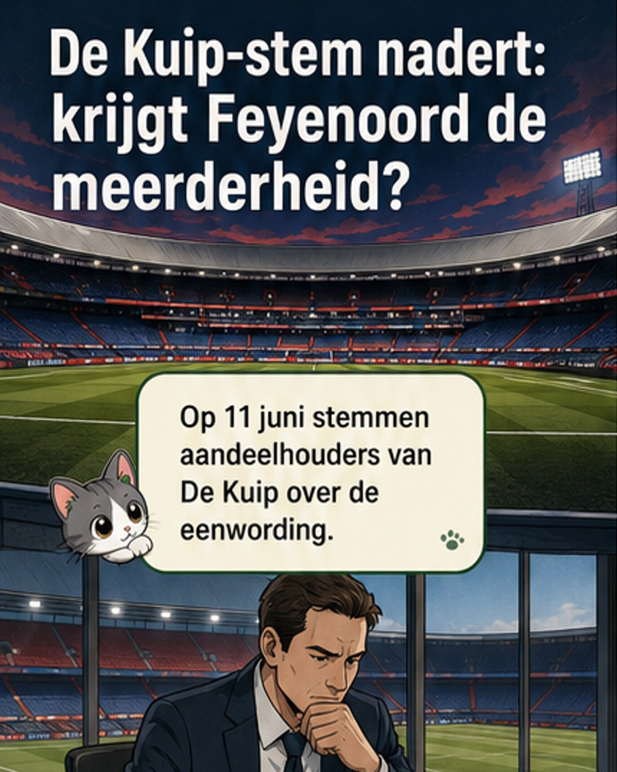 Beslissende stemming over De Kuip